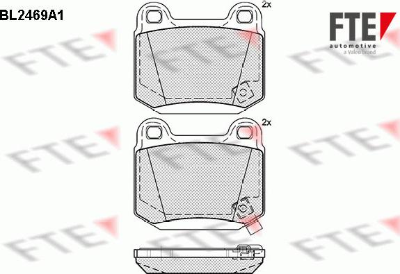 FTE BL2469A1 - Комплект спирачно феродо, дискови спирачки vvparts.bg