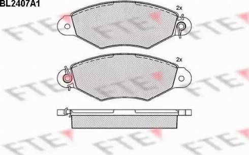 FTE BL2407A1 - Комплект спирачно феродо, дискови спирачки vvparts.bg