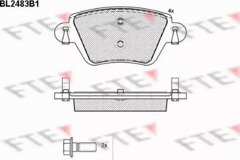 FTE BL2483B1 - Комплект спирачно феродо, дискови спирачки vvparts.bg