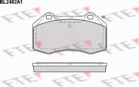 FTE BL2482A1 - Комплект спирачно феродо, дискови спирачки vvparts.bg