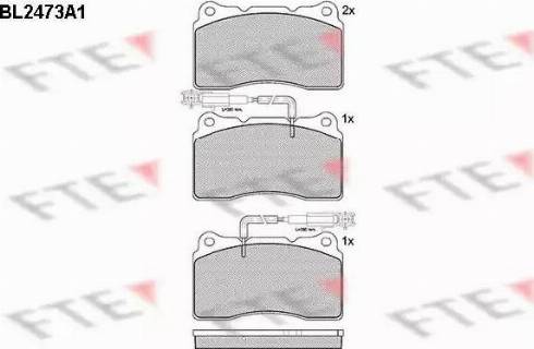 FTE BL2473A1 - Комплект спирачно феродо, дискови спирачки vvparts.bg