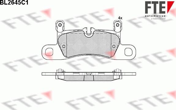 FTE BL2645C1 - Комплект спирачно феродо, дискови спирачки vvparts.bg