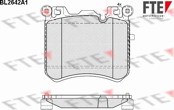 FTE BL2642A1 - Комплект спирачно феродо, дискови спирачки vvparts.bg