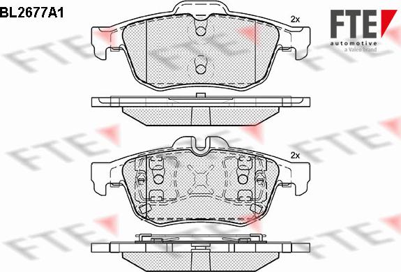 FTE BL2677A1 - Комплект спирачно феродо, дискови спирачки vvparts.bg