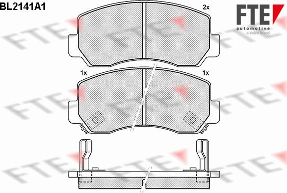 FTE BL2141A1 - Комплект спирачно феродо, дискови спирачки vvparts.bg