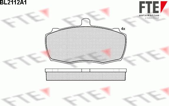 FTE BL2112A1 - Комплект спирачно феродо, дискови спирачки vvparts.bg