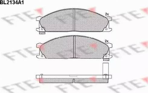 FTE BL2134A1 - Комплект спирачно феродо, дискови спирачки vvparts.bg