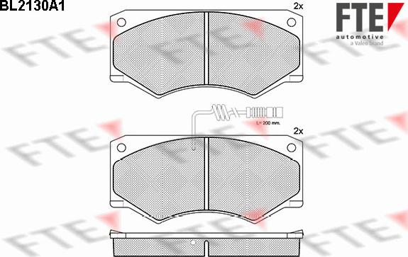 FTE BL2130A1 - Комплект спирачно феродо, дискови спирачки vvparts.bg