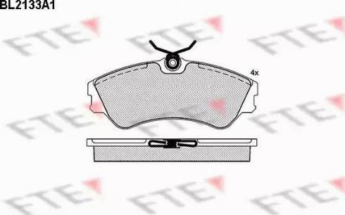 FTE BL2133A1 - Комплект спирачно феродо, дискови спирачки vvparts.bg