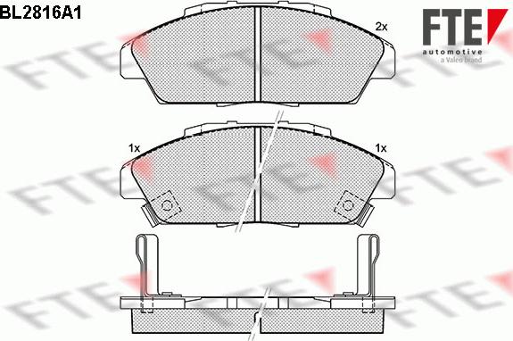 FTE BL2816A1 - Комплект спирачно феродо, дискови спирачки vvparts.bg