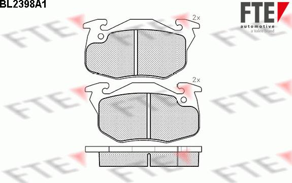 FTE BL2398A1 - Комплект спирачно феродо, дискови спирачки vvparts.bg