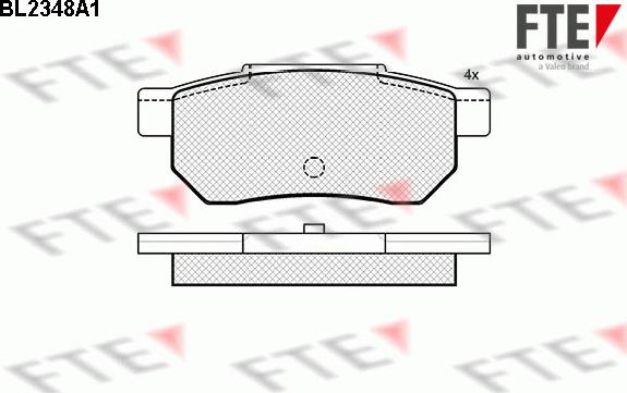 FTE BL2348A1 - Комплект спирачно феродо, дискови спирачки vvparts.bg