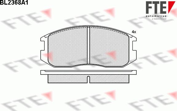 FTE BL2368A1 - Комплект спирачно феродо, дискови спирачки vvparts.bg