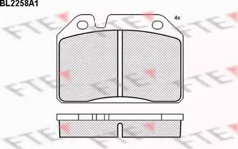 FTE BL2258A1 - Комплект спирачно феродо, дискови спирачки vvparts.bg