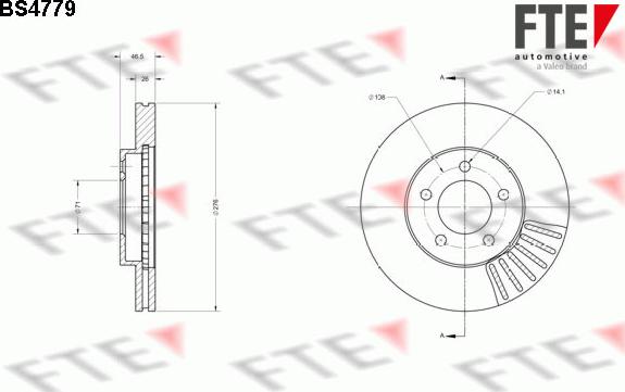 FTE BS4779 - Спирачен диск vvparts.bg