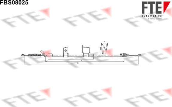 FTE FBS08025 - Жило, ръчна спирачка vvparts.bg