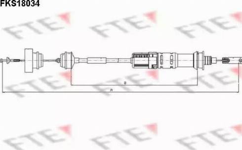 FTE FKS18034 - Въжен механизъм, задействане на съединителя vvparts.bg