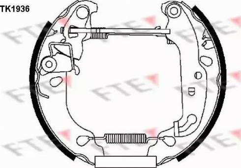 FTE TK1936 - Комплект спирачна челюст vvparts.bg