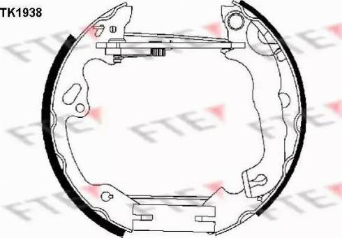 FTE TK1938 - Комплект спирачна челюст vvparts.bg