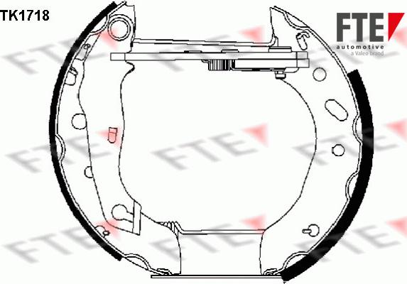 FTE TK1718 - Комплект спирачна челюст vvparts.bg