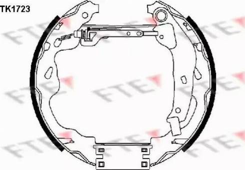 FTE TK1723 - Комплект спирачна челюст vvparts.bg