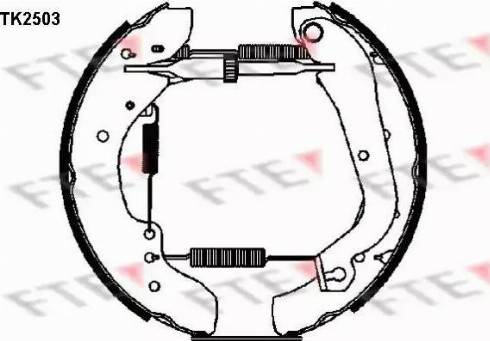 FTE TK2503 - Комплект спирачна челюст vvparts.bg