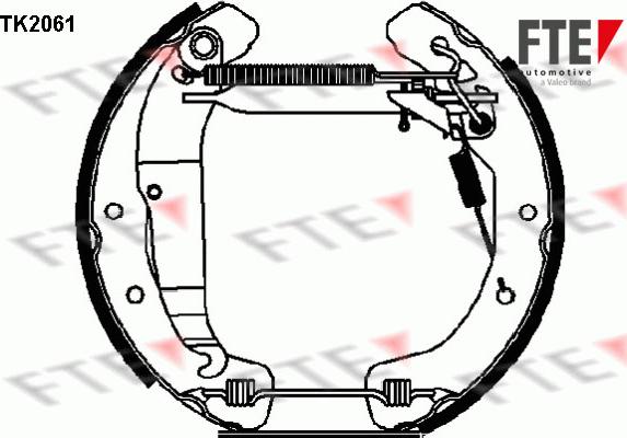 FTE TK2061 - Комплект спирачна челюст vvparts.bg