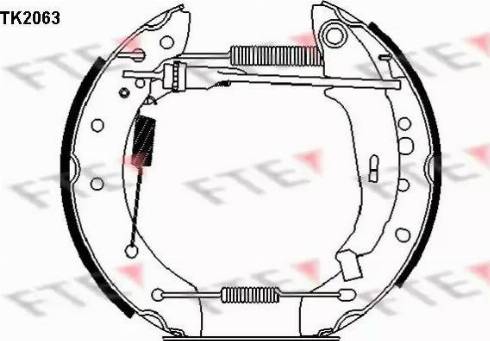 FTE TK2063 - Комплект спирачна челюст vvparts.bg