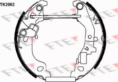 FTE TK2062 - Комплект спирачна челюст vvparts.bg