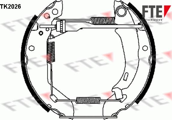 FTE TK2026 - Комплект спирачна челюст vvparts.bg