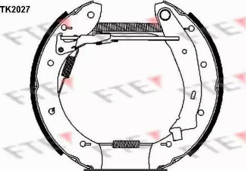 FTE TK2027 - Комплект спирачна челюст vvparts.bg