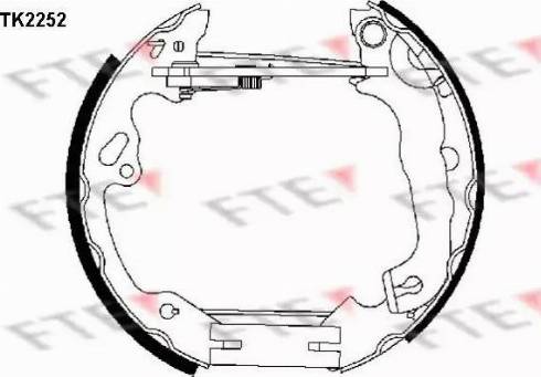 FTE TK2252 - Комплект спирачна челюст vvparts.bg