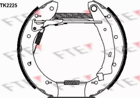 FTE TK2225 - Комплект спирачна челюст vvparts.bg