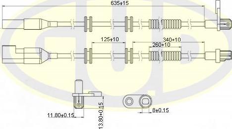 G.U.D. GABS01410 - Датчик, обороти на колелото vvparts.bg