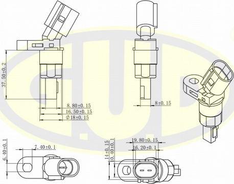 G.U.D. GABS01025 - Датчик, обороти на колелото vvparts.bg