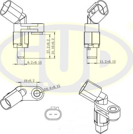 G.U.D. GABS01023 - Датчик, обороти на колелото vvparts.bg