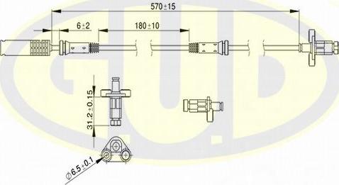 G.U.D. GABS01205 - Датчик, обороти на колелото vvparts.bg