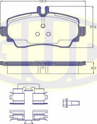 G.U.D. GBP065000 - Комплект спирачно феродо, дискови спирачки vvparts.bg