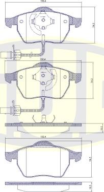 G.U.D. GBP880105 - Комплект спирачно феродо, дискови спирачки vvparts.bg