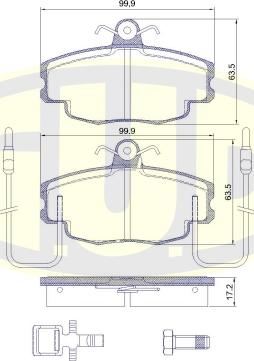 G.U.D. GBP880123 - Комплект спирачно феродо, дискови спирачки vvparts.bg