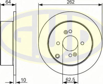 G.U.D. GDB110312 - Спирачен диск vvparts.bg