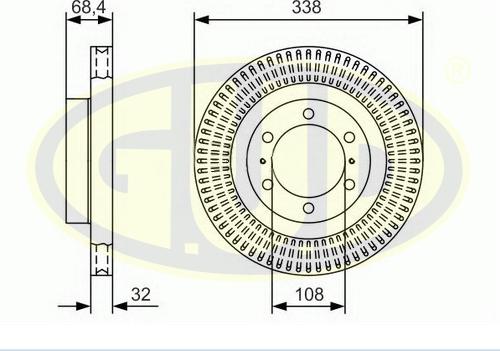 G.U.D. GDB132174 - Спирачен диск vvparts.bg