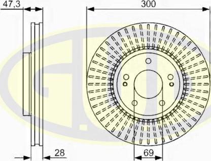 G.U.D. GDB128256 - Спирачен диск vvparts.bg