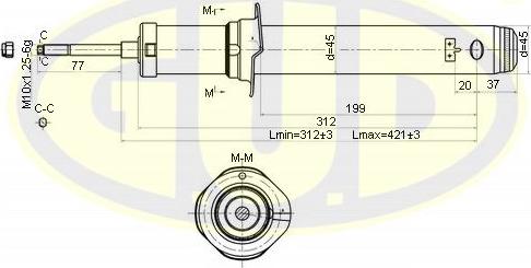 G.U.D. GSA341460 - Амортисьор vvparts.bg