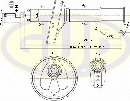 G.U.D. GSA333848 - Амортисьор vvparts.bg