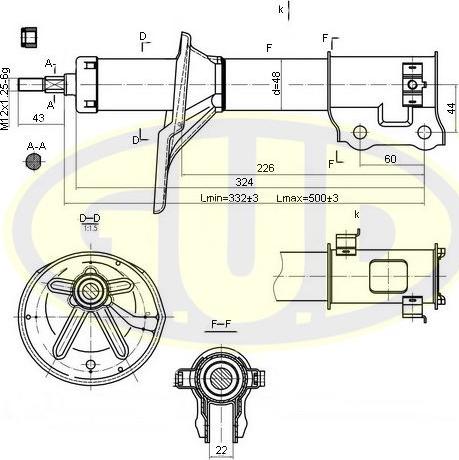 G.U.D. GSA333366 - Амортисьор vvparts.bg