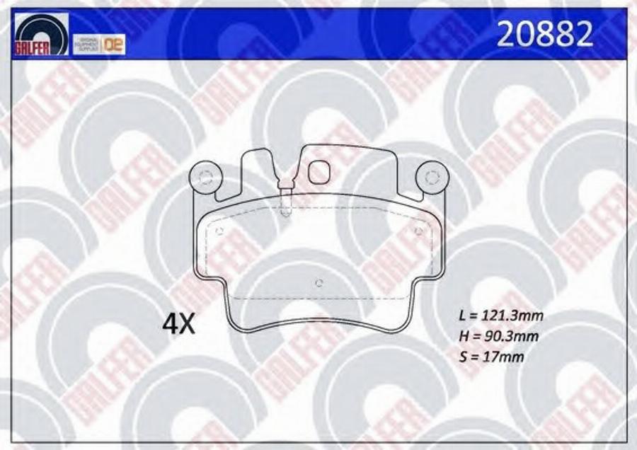 Galfer 20882 - Комплект спирачно феродо, дискови спирачки vvparts.bg