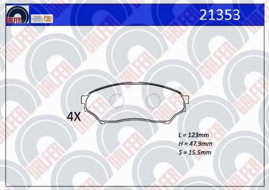 Galfer 21353 - Комплект спирачно феродо, дискови спирачки vvparts.bg