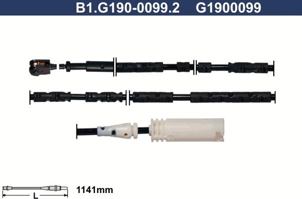 Galfer B1.G190-0099.2 - Предупредителен контактен сензор, износване на накладките vvparts.bg