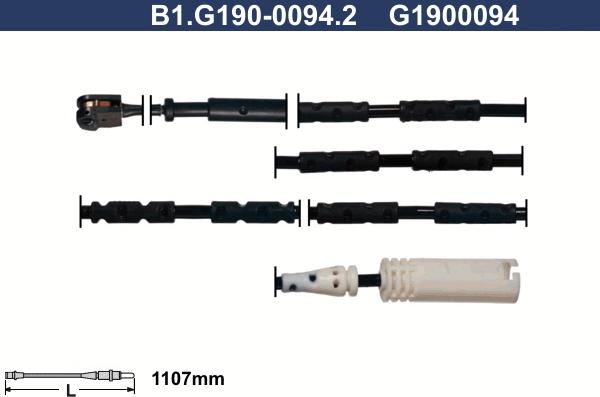 Galfer B1.G190-0094.2 - Предупредителен контактен сензор, износване на накладките vvparts.bg